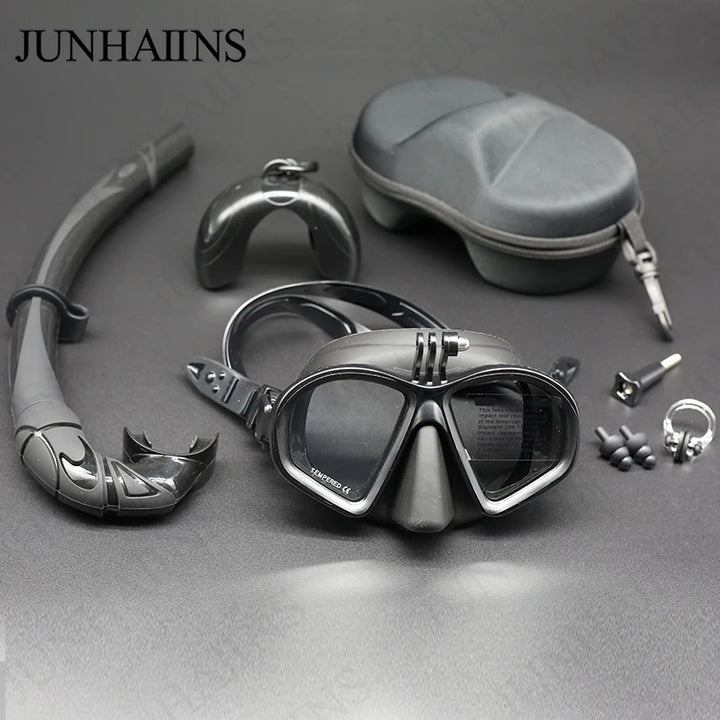 Wet GoPro Mount Freedive Mask – Low Volume Snorkel Set