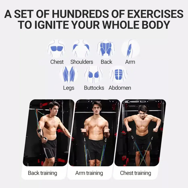 10–14pcs Resistance Bands Set – Pull Rope Muscle Training