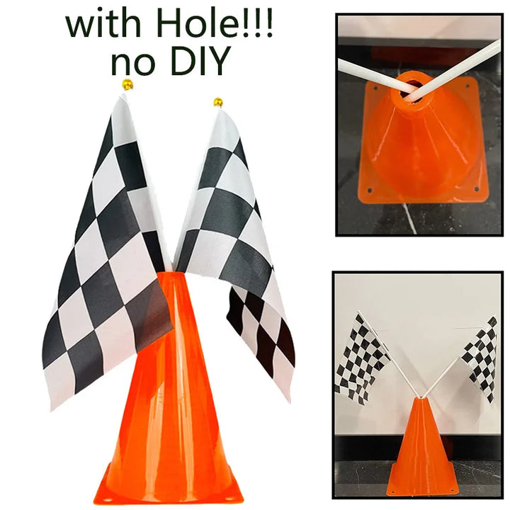 RaceSet – Traffic Cones & Racing Flags Party Decoration Set