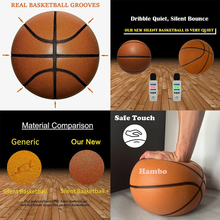 QuietBounce – Indoor Silent Foam Basketball