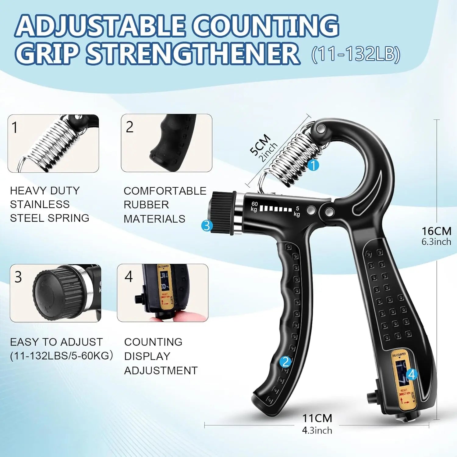 Adjustable Hand Grip Strength Trainer