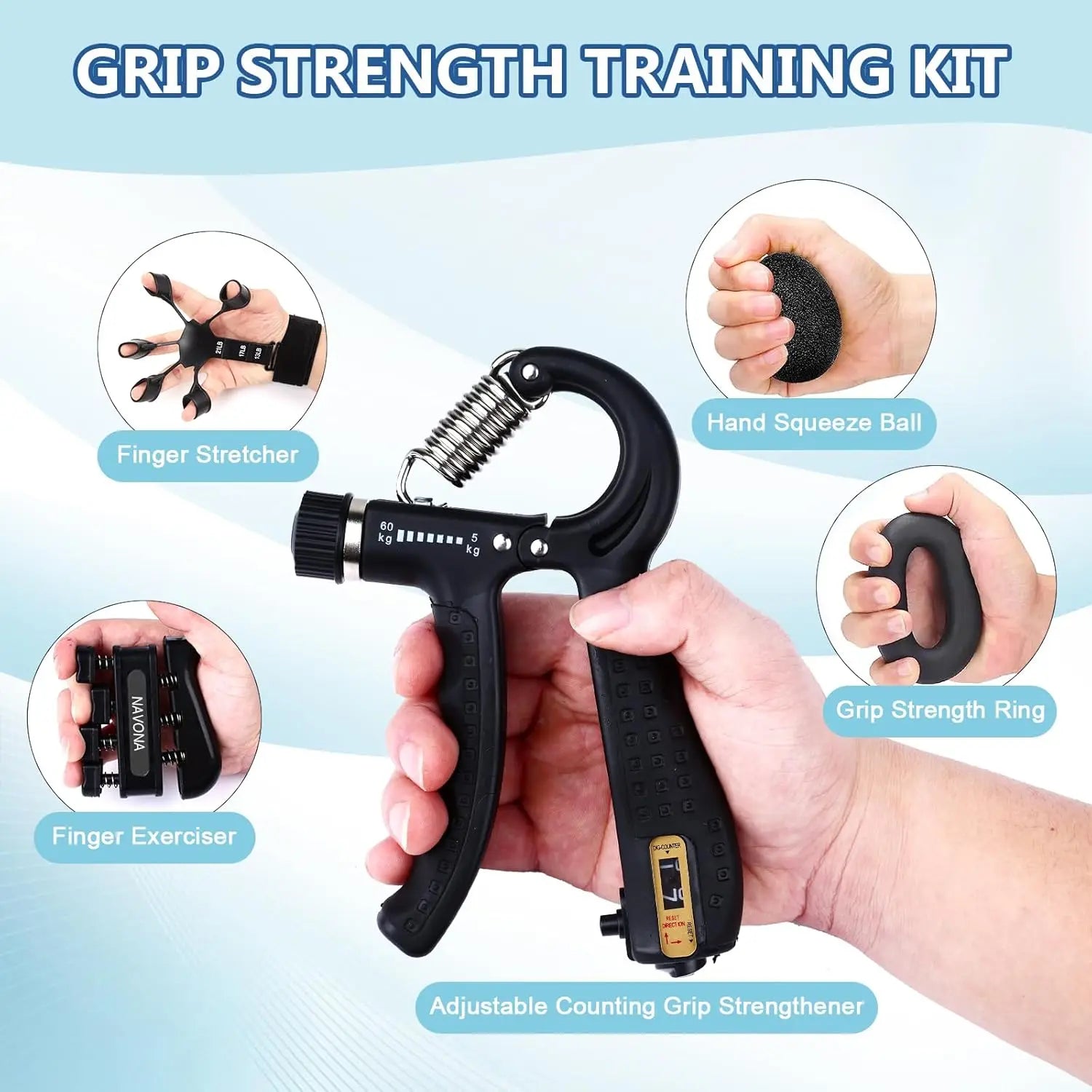 Adjustable Hand Grip Strength Trainer