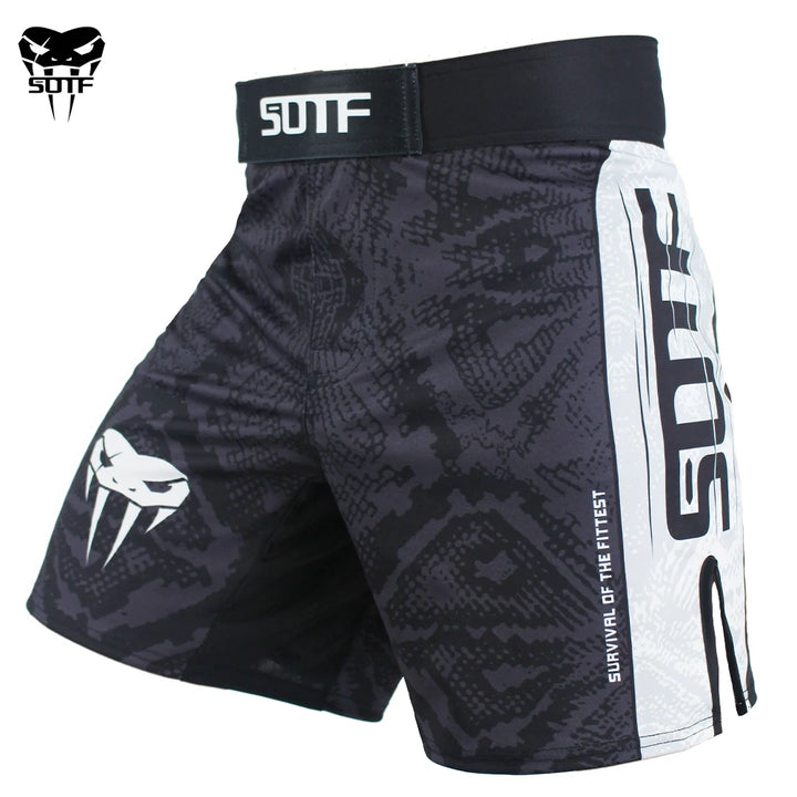 Snake Scale MMA & Muay Thai Fight Shorts – Tiger Design