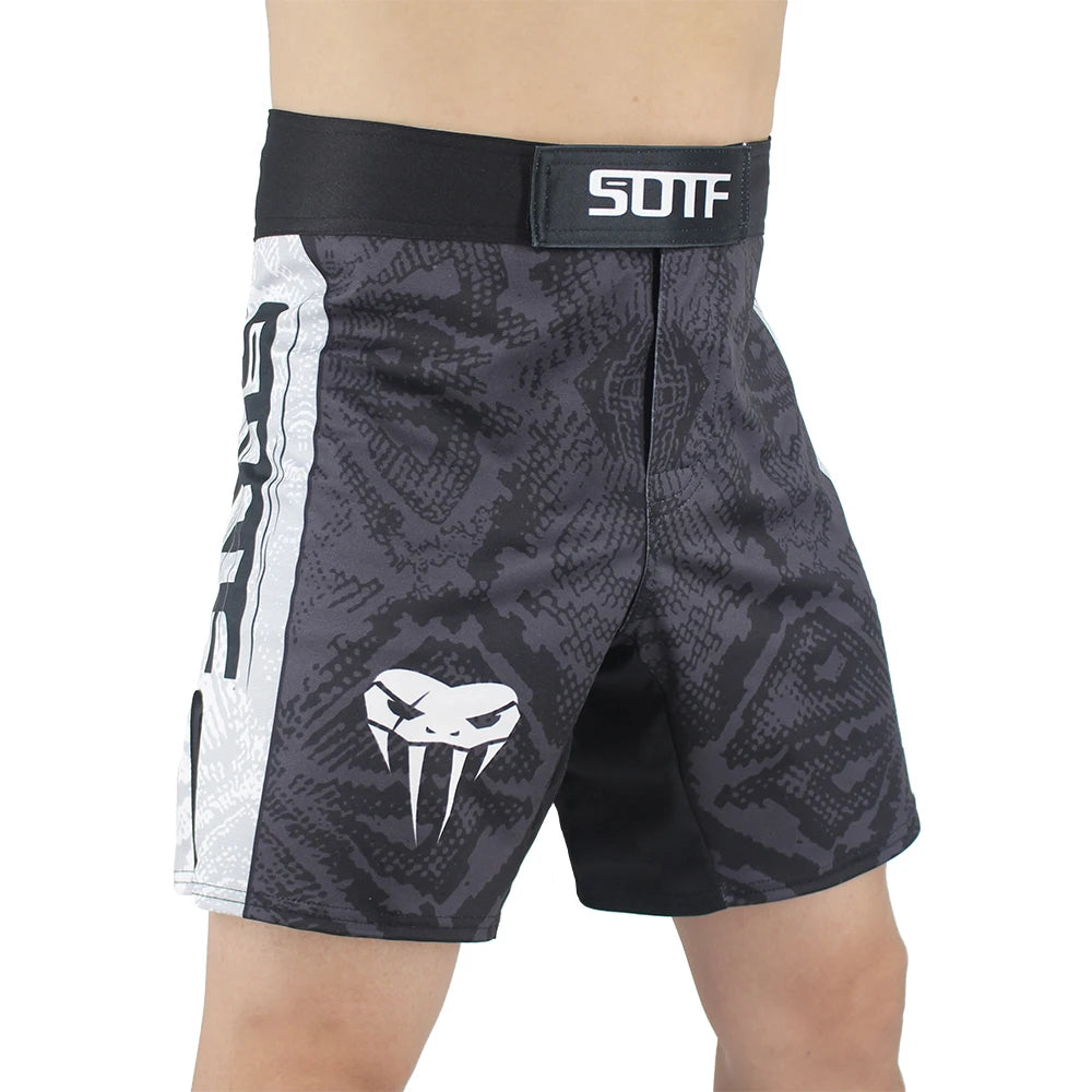 Snake Scale MMA & Muay Thai Fight Shorts – Tiger Design