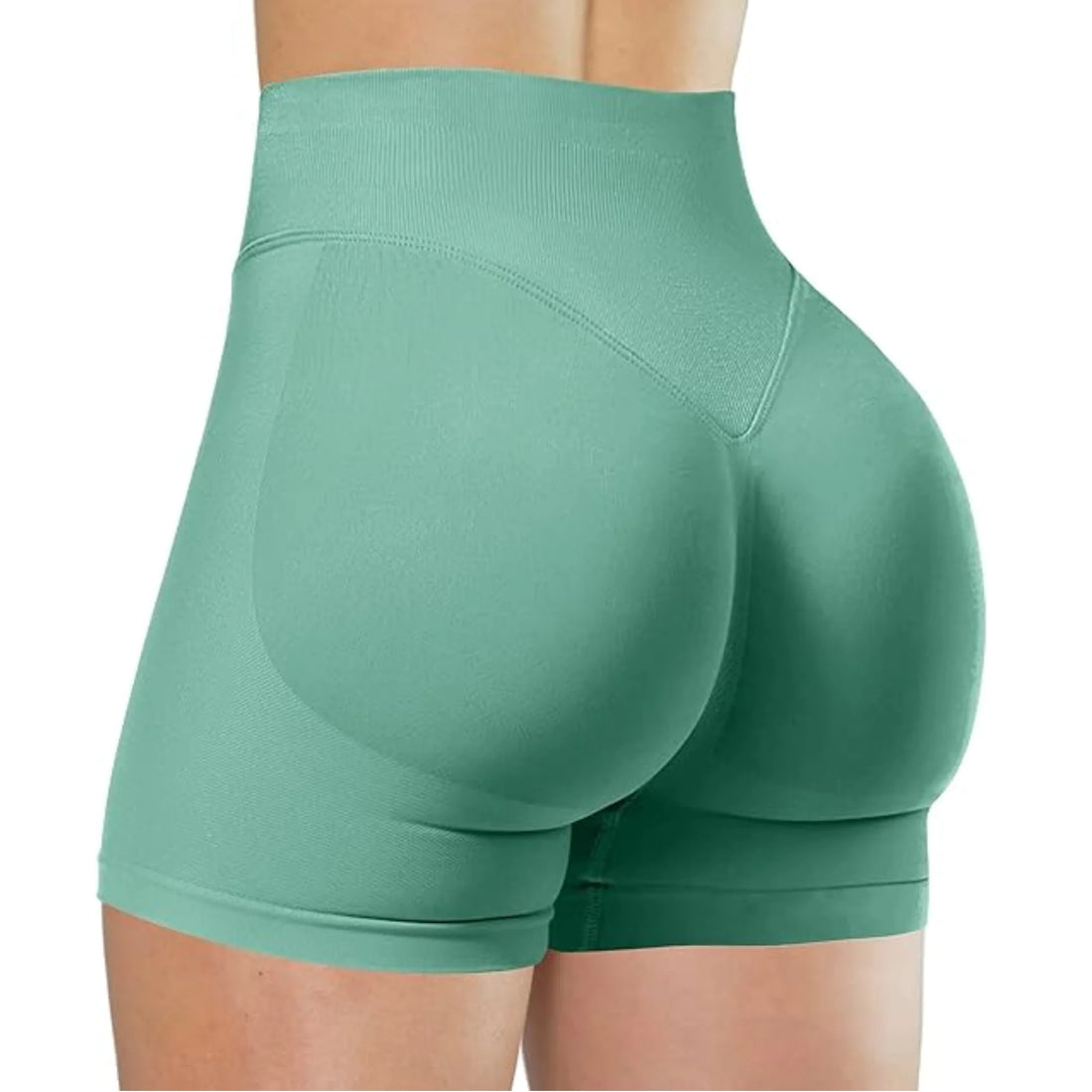 High-Waisted Summer Yoga Shorts – Solid Color Fitness Leggings