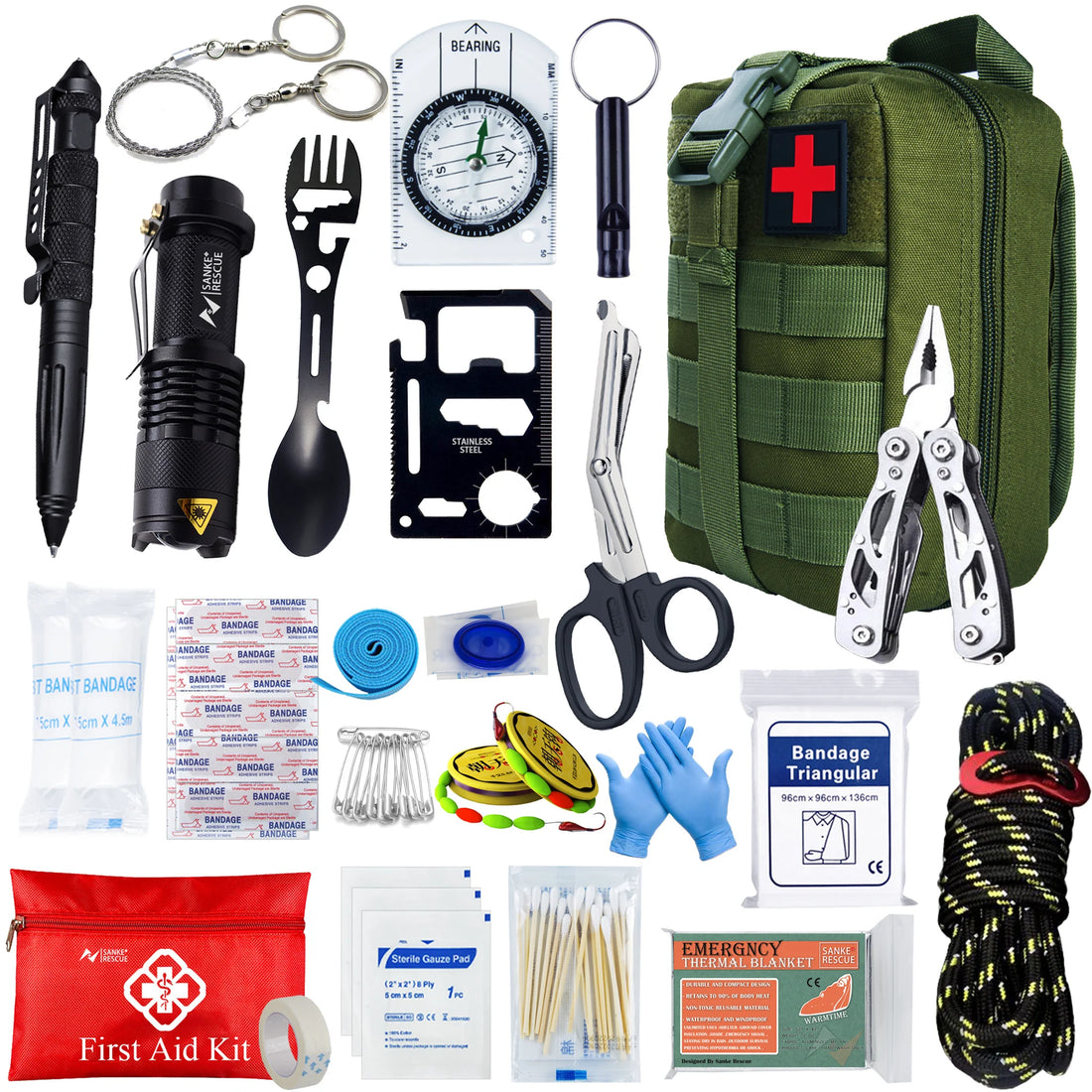 Survival First Aid Kit – Full Molle Emergency Trauma Bag