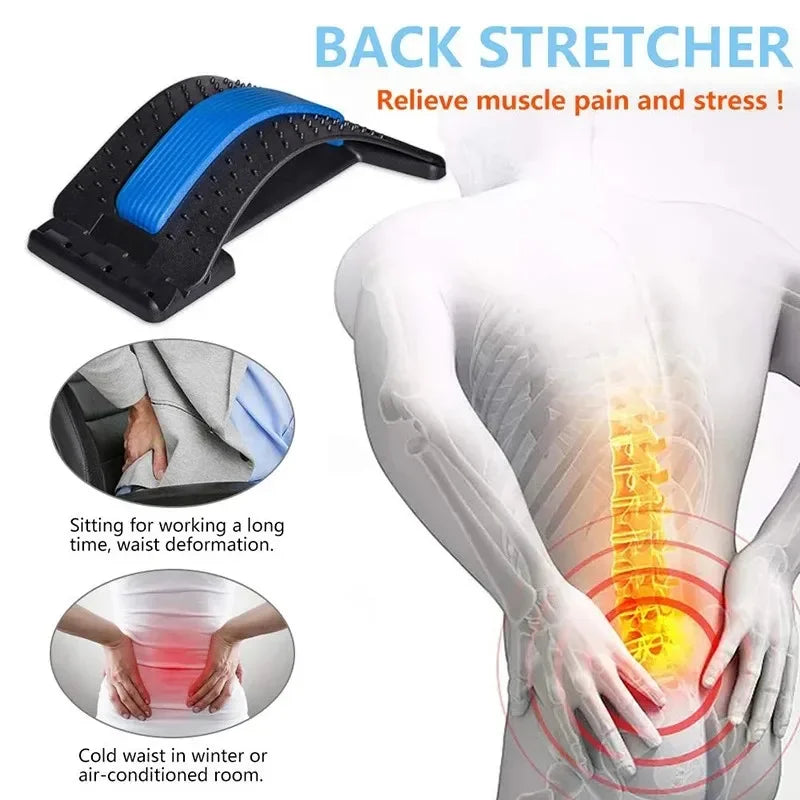 Lumbar Spine Stretching Massager Device