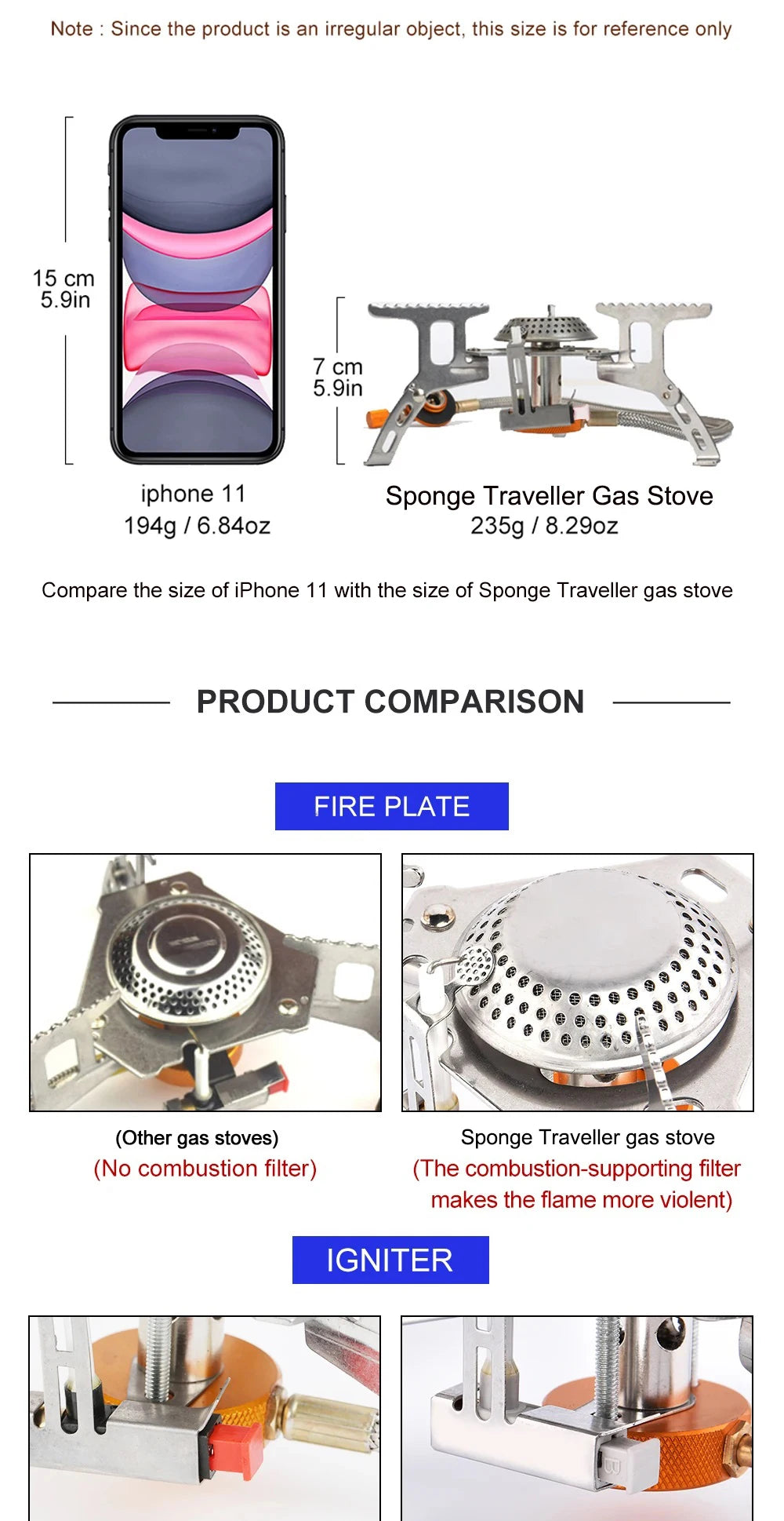 CampFire – Portable Folding Gas Stove 3500W