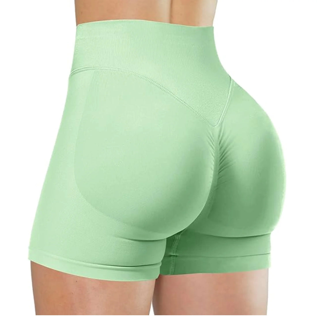 High-Waisted Summer Yoga Shorts – Solid Color Fitness Leggings