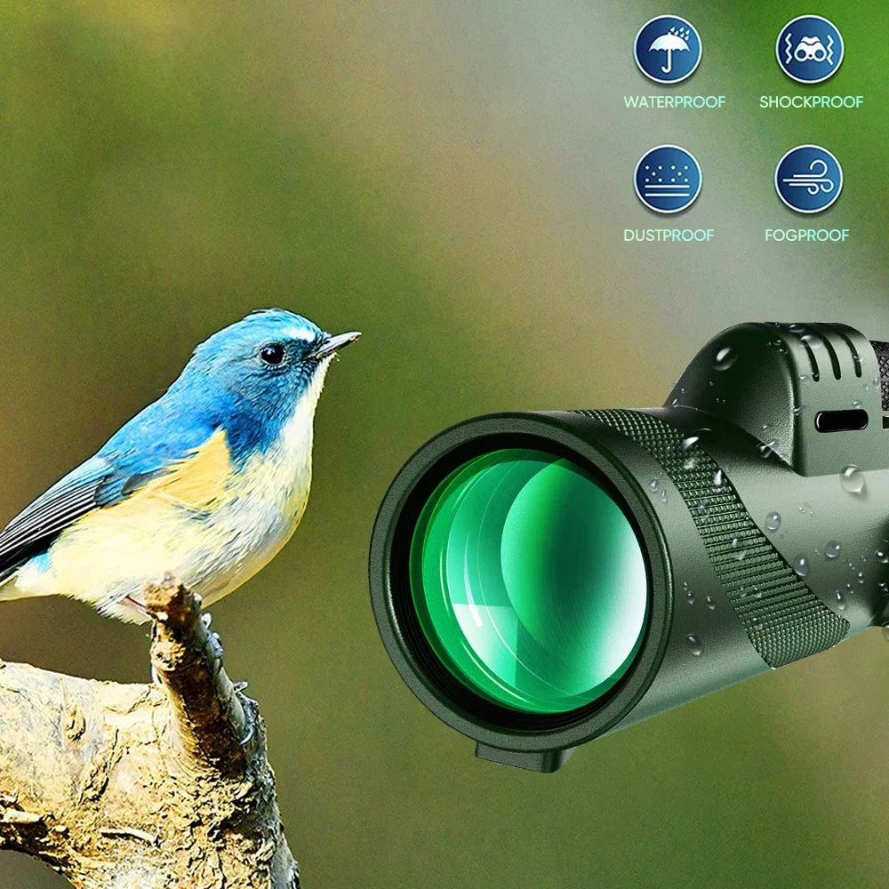 80×100 HD Powerful Monocular Telescope