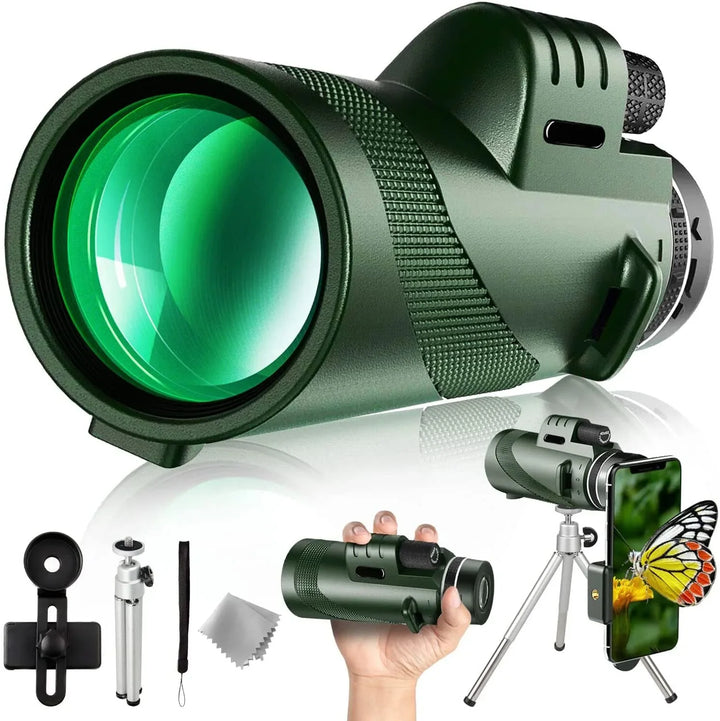 80×100 HD Powerful Monocular Telescope