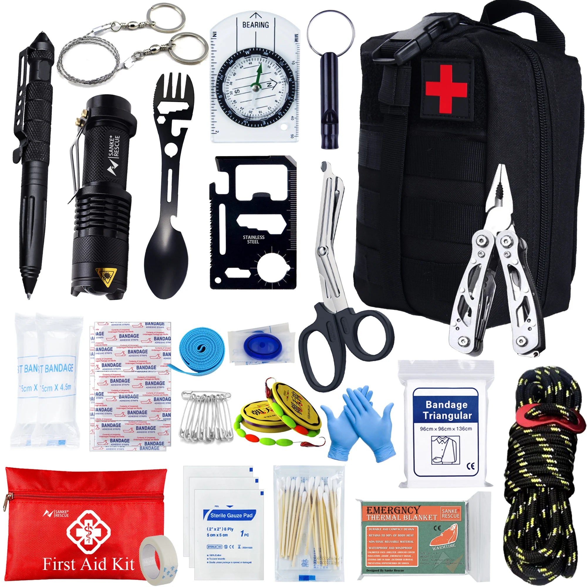 Survival First Aid Kit – Full Molle Emergency Trauma Bag