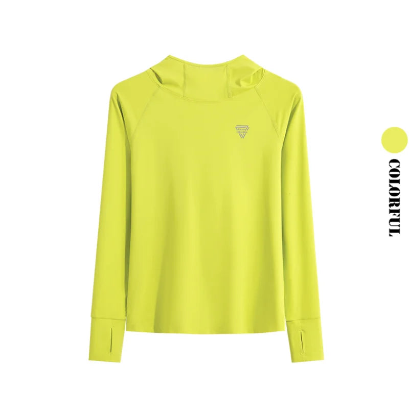 DRUR Women’s Long Sleeve Yoga Hoodie – Quick Dry Workout Top