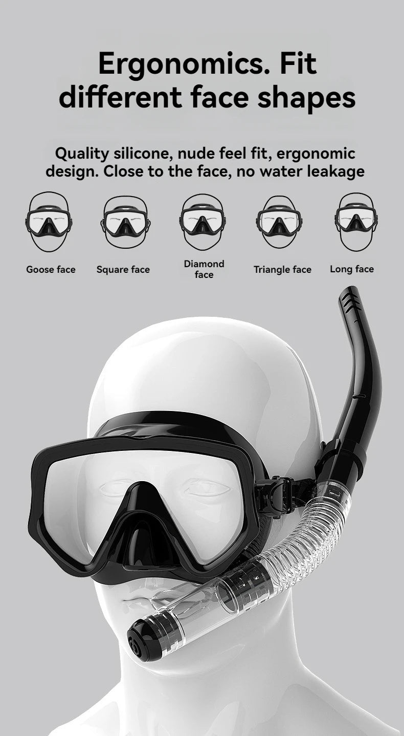 Adult Diving Mask & Snorkel Set – Panoramic Scuba Gear