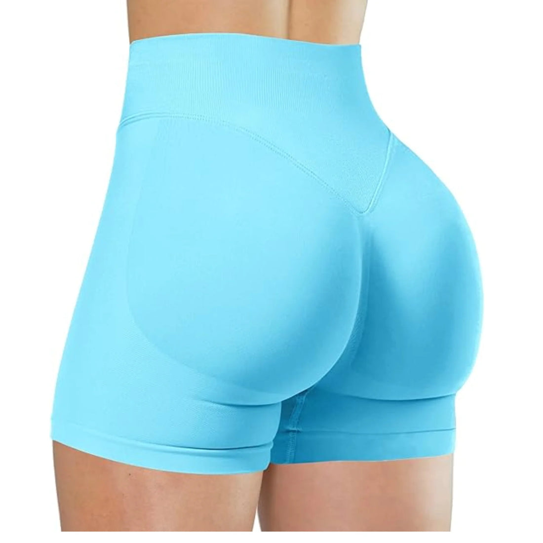 High-Waisted Summer Yoga Shorts – Solid Color Fitness Leggings
