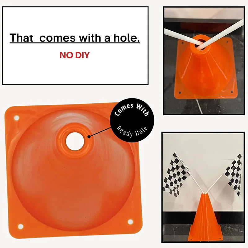 RaceSet – Traffic Cones & Racing Flags Party Decoration Set