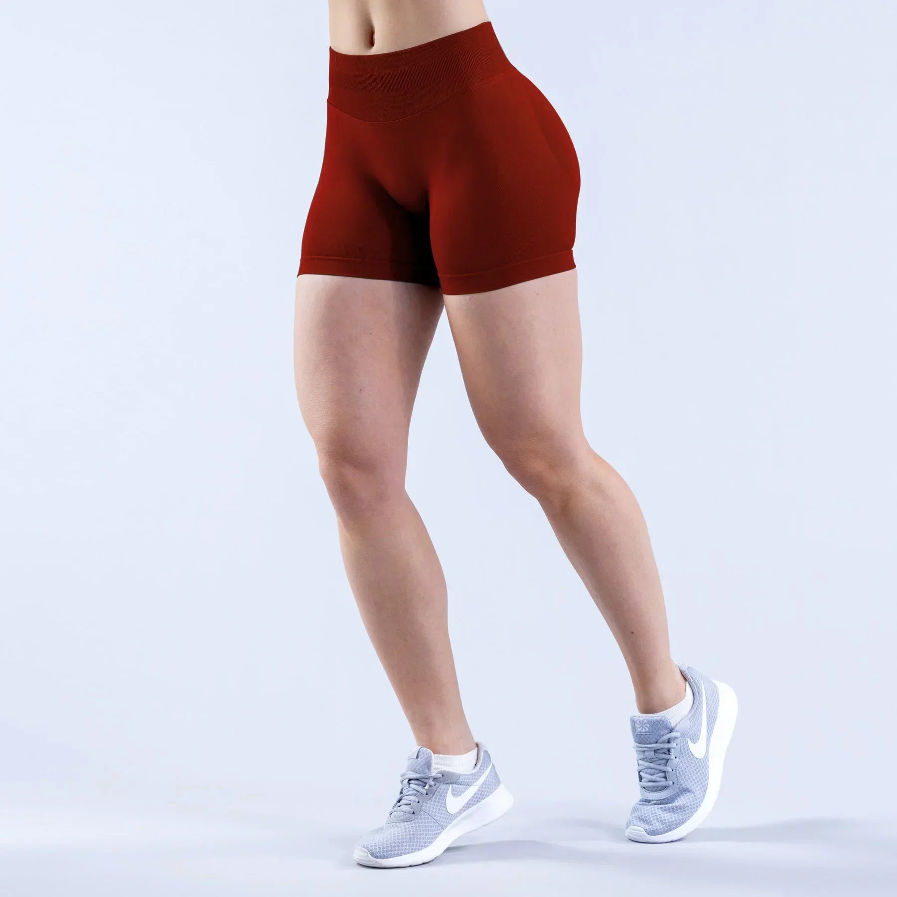 High-Waisted Summer Yoga Shorts – Solid Color Fitness Leggings