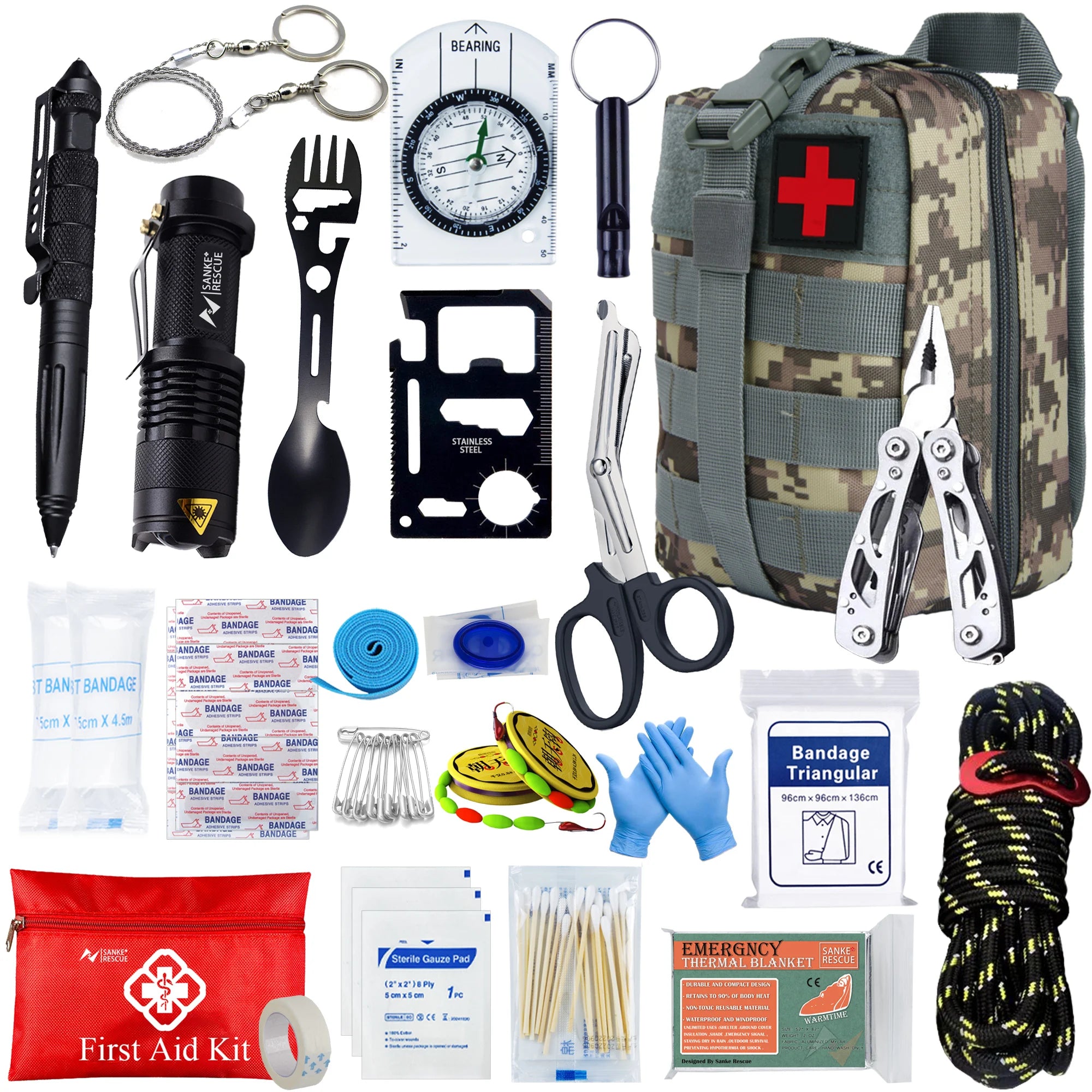 Survival First Aid Kit – Full Molle Emergency Trauma Bag