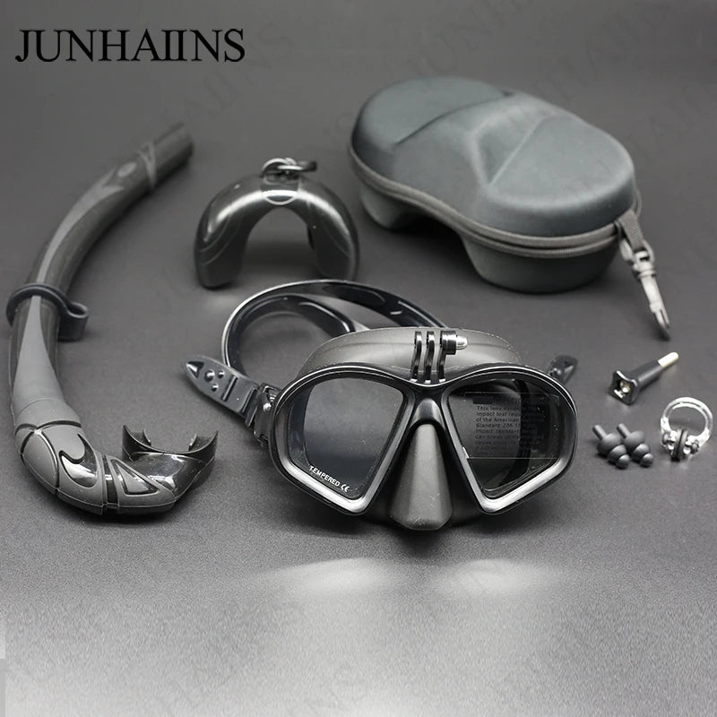 Wet GoPro Mount Freedive Mask – Low Volume Snorkel Set