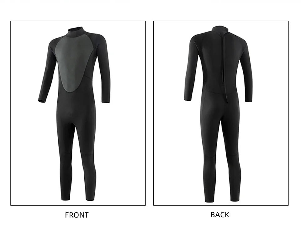 3mm/2mm Neoprene Wetsuit – Full Body Thermal Dive & Surf