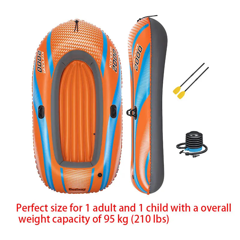 Heavy Duty Inflatable Kayak 1-3 Person PVC Raft