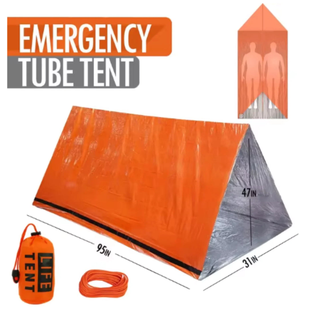 DuoTent – 2-Person Waterproof Emergency Camping Tent