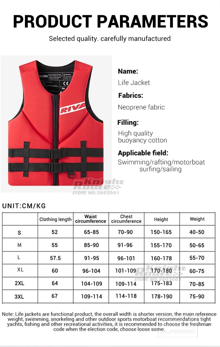 Adult Life Vest – Surf, Kayak & Water Sports Jacket