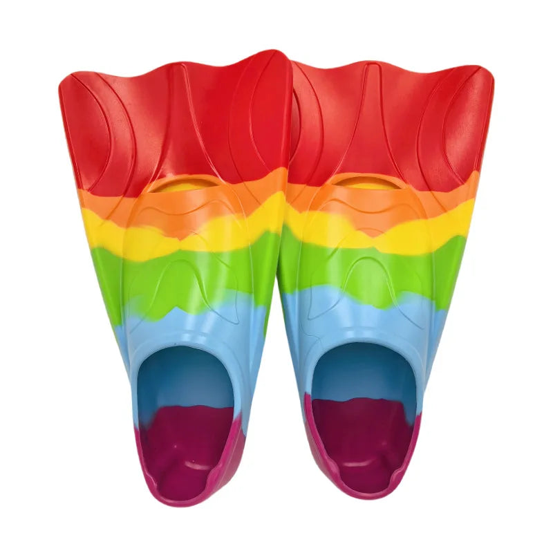 Silicone Short Blade Swim Fins – Snorkeling & Training Flippers