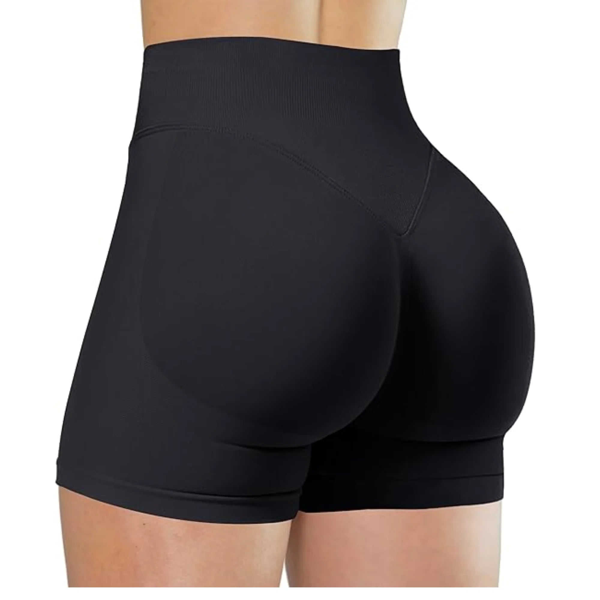 High-Waisted Summer Yoga Shorts – Solid Color Fitness Leggings