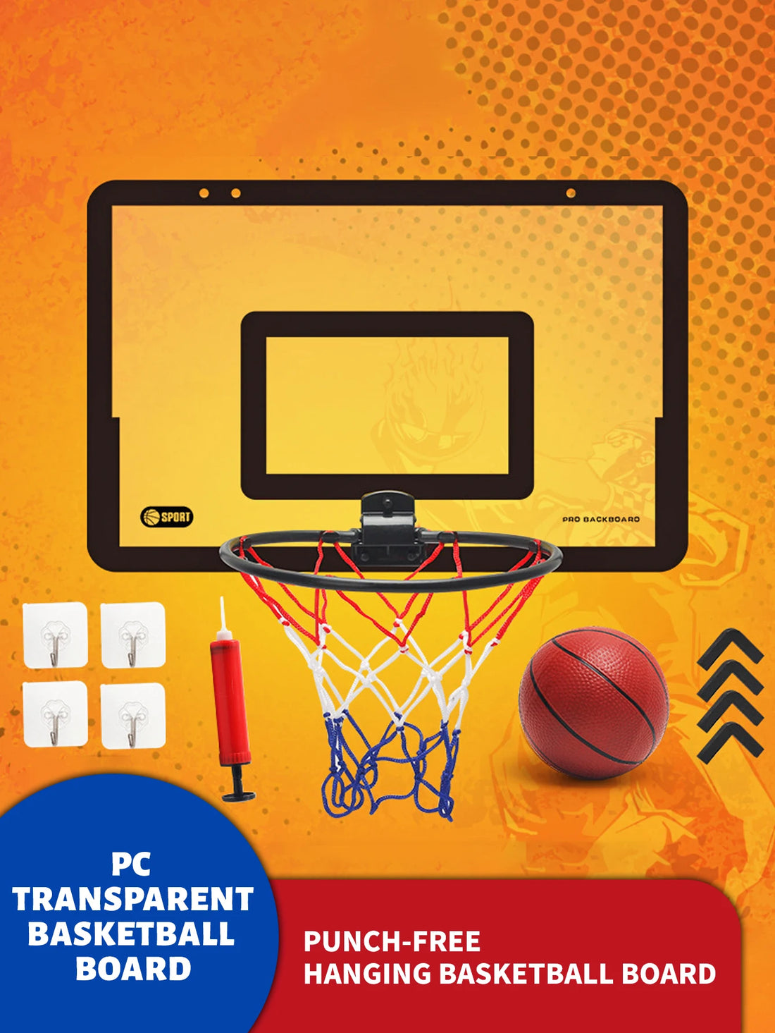 KidHoop – Foldable Wall-Mounted Basketball Set