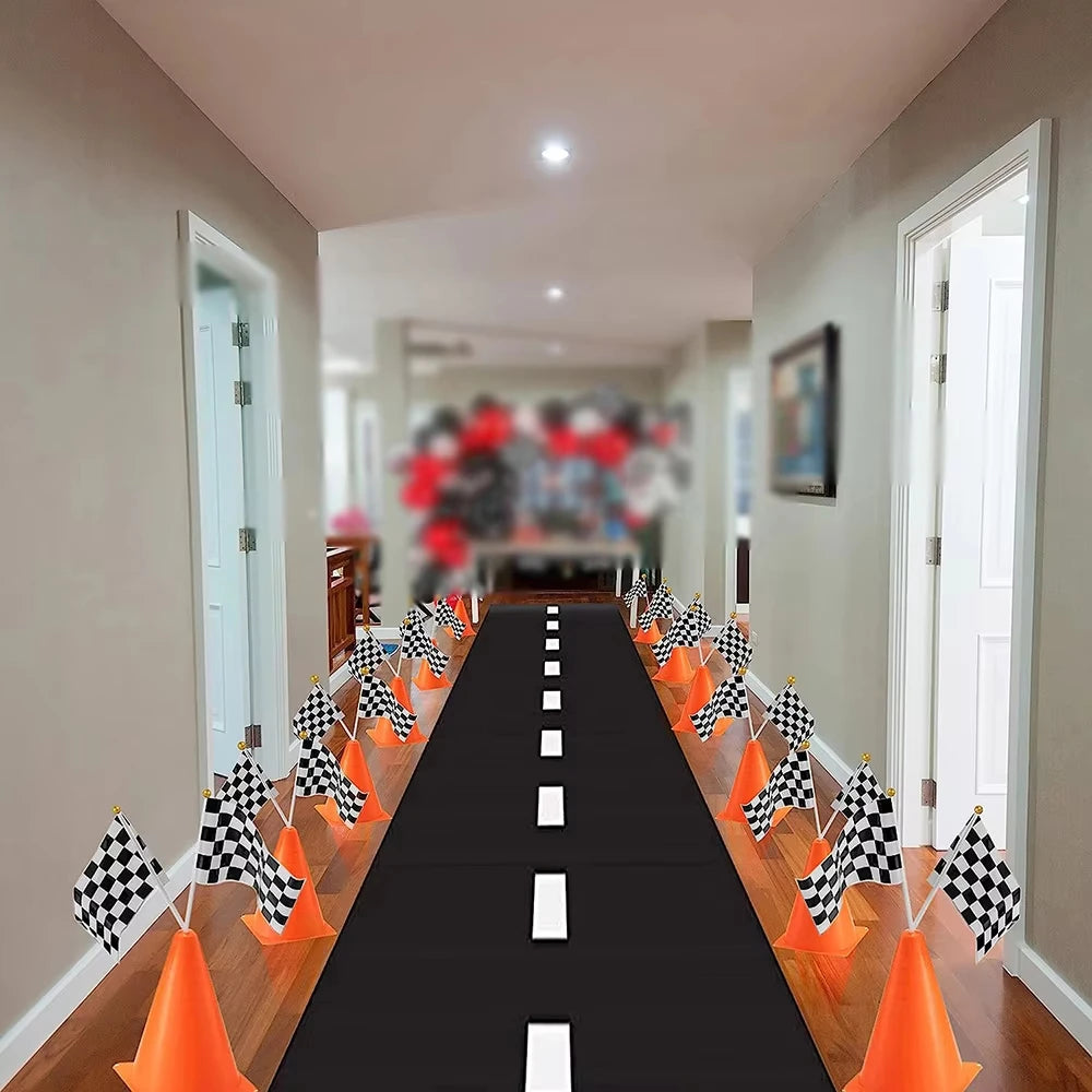 RaceSet – Traffic Cones & Racing Flags Party Decoration Set