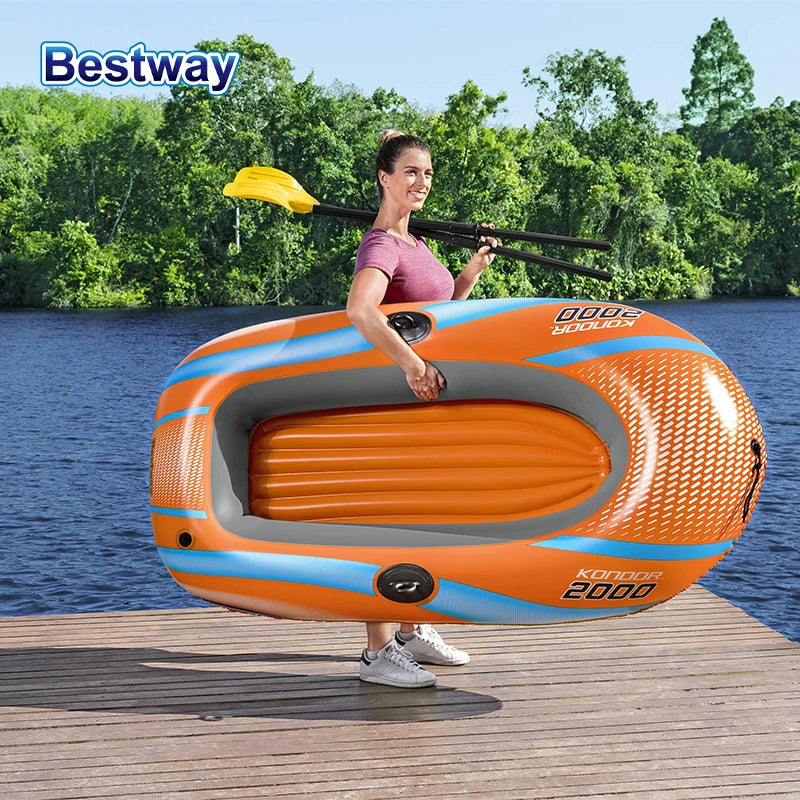 Heavy Duty Inflatable Kayak 1-3 Person PVC Raft