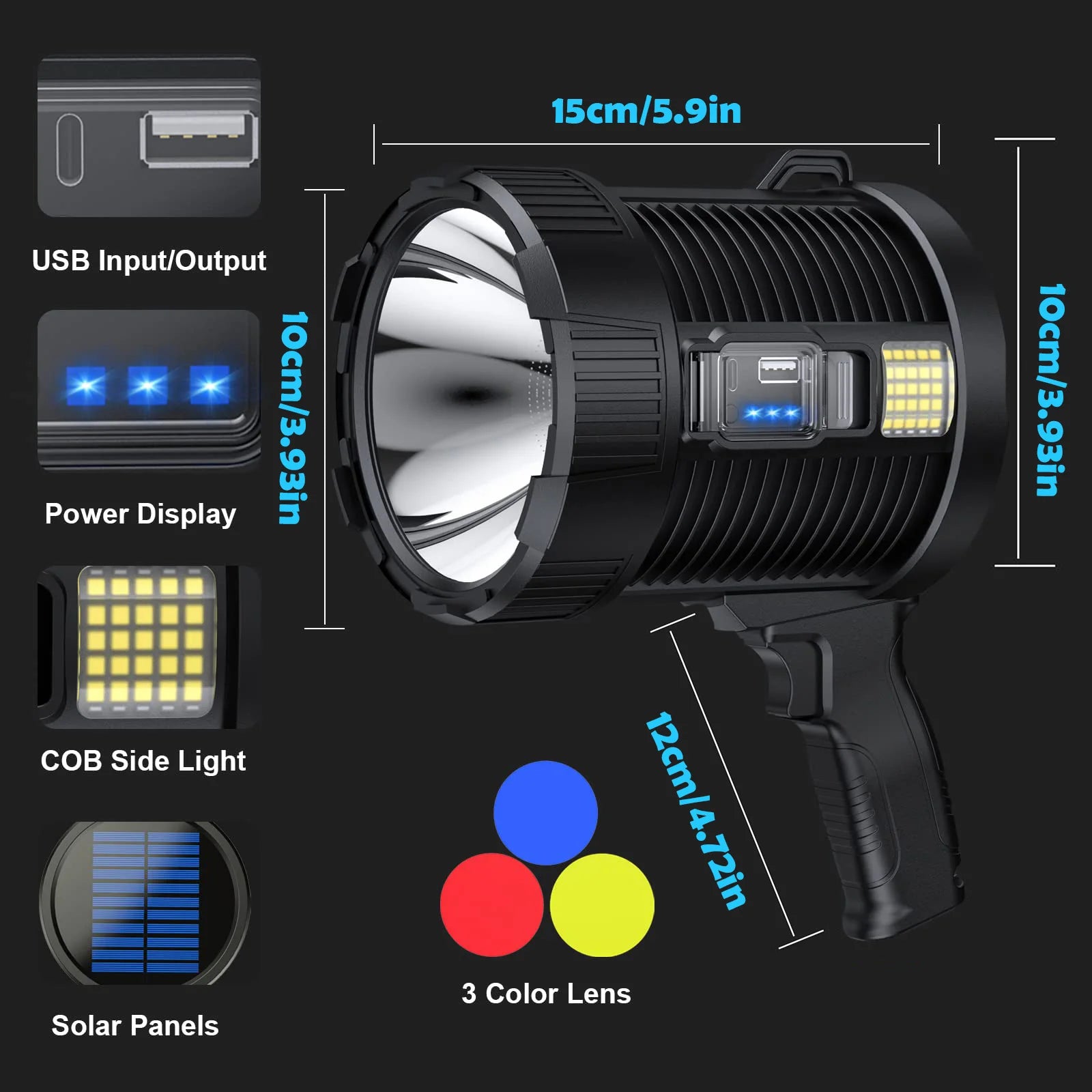 Rechargeable Super Bright LED Spotlight