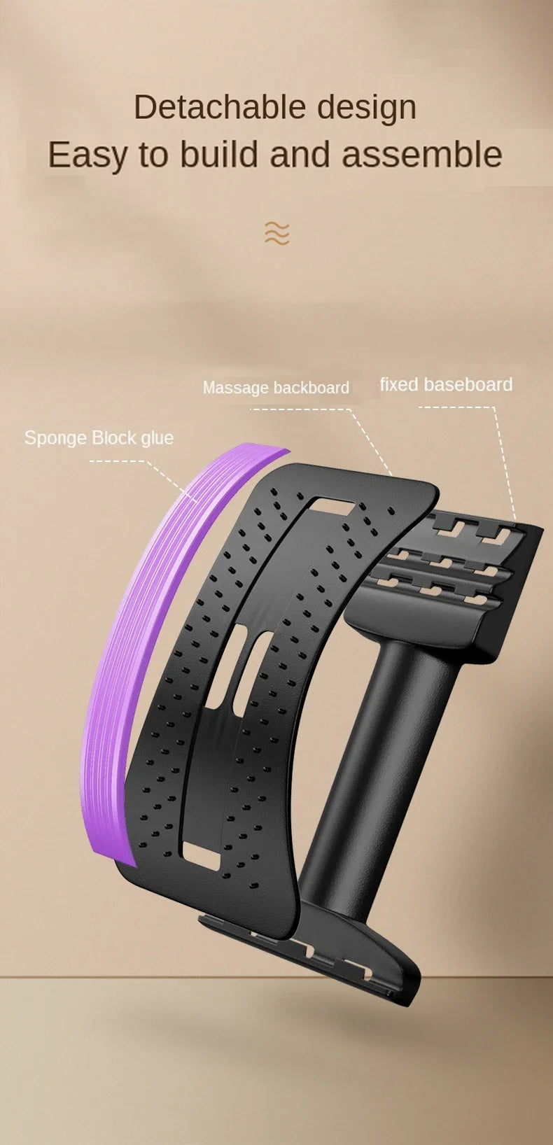 Lumbar Spine Stretching Massager Device