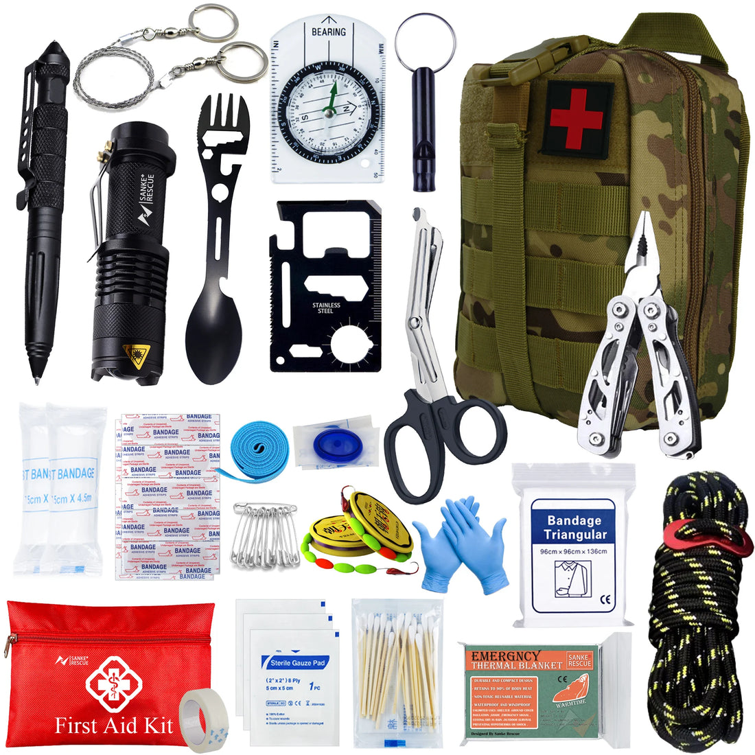 Survival First Aid Kit – Full Molle Emergency Trauma Bag