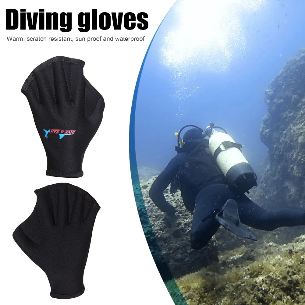 Webbed Diving & Swimming Gloves – Hand Paddle Training Accessories