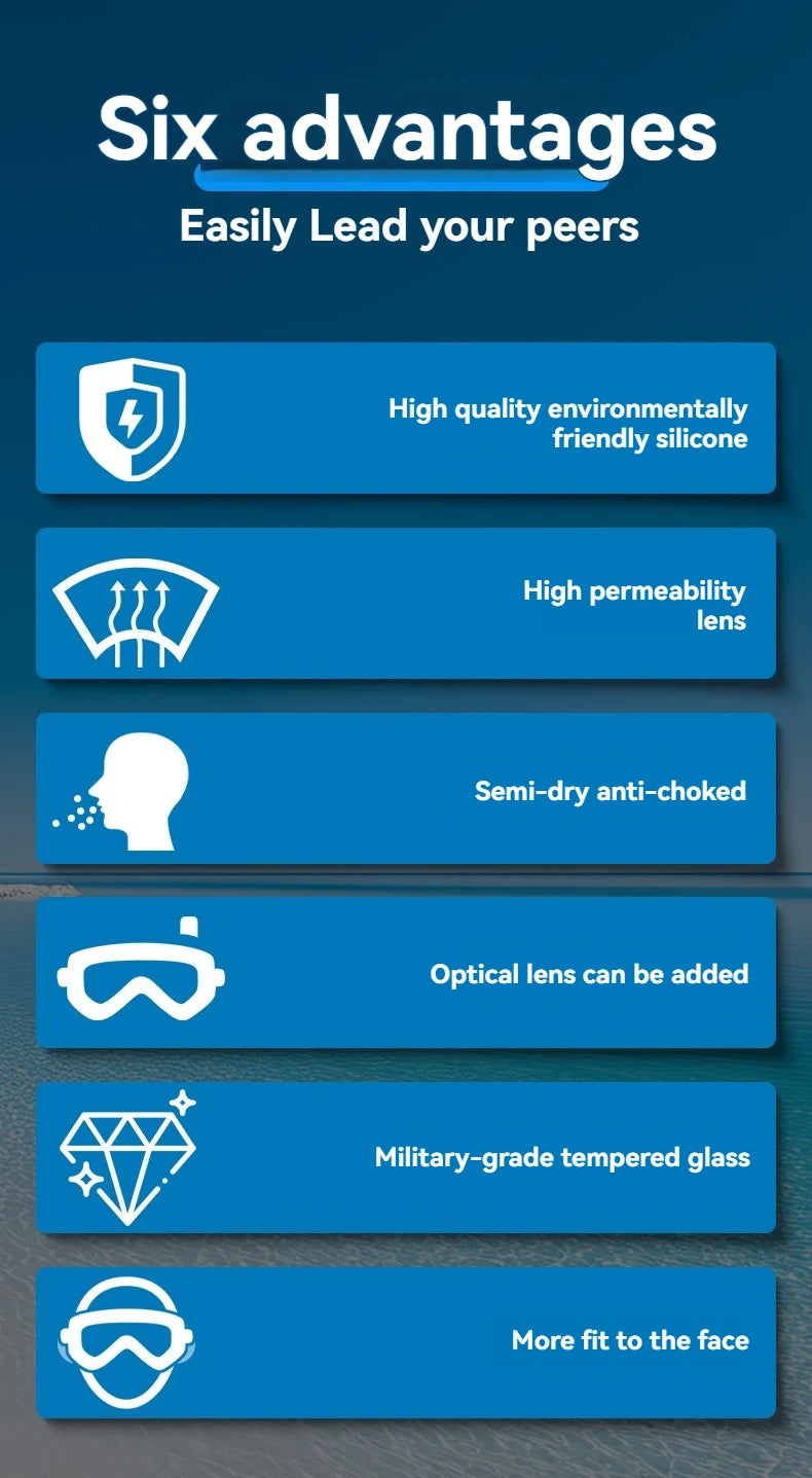 Adult Diving Mask & Snorkel Set – Panoramic Scuba Gear