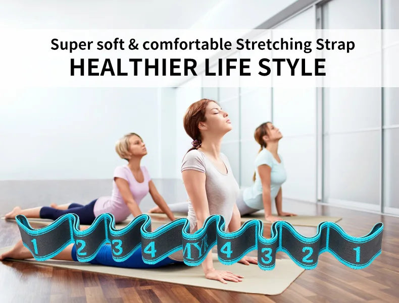 FlexLoop – Elastic Yoga & Stretching Strap with Loops
