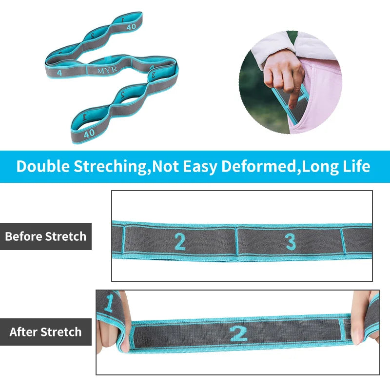 FlexLoop – Elastic Yoga & Stretching Strap with Loops