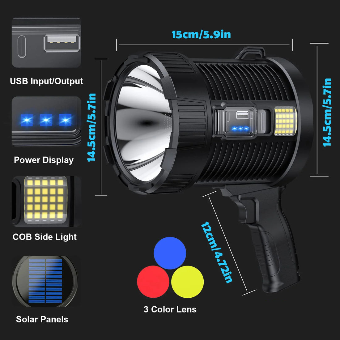 Rechargeable Super Bright LED Spotlight