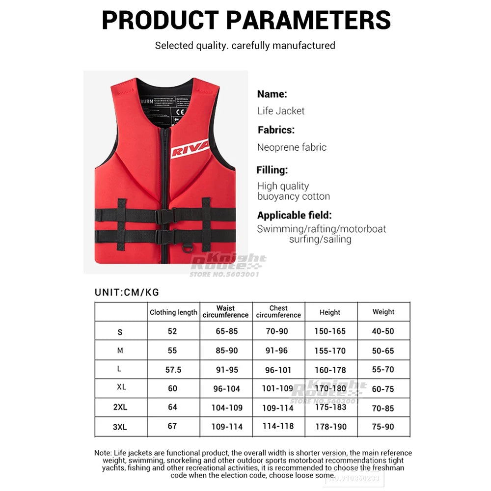 Adult Life Vest – Surf, Kayak & Water Sports Jacket