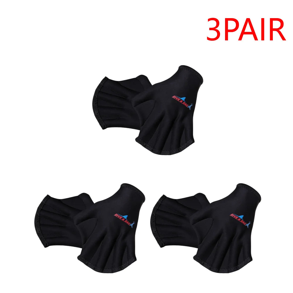 Webbed Diving & Swimming Gloves – Hand Paddle Training Accessories