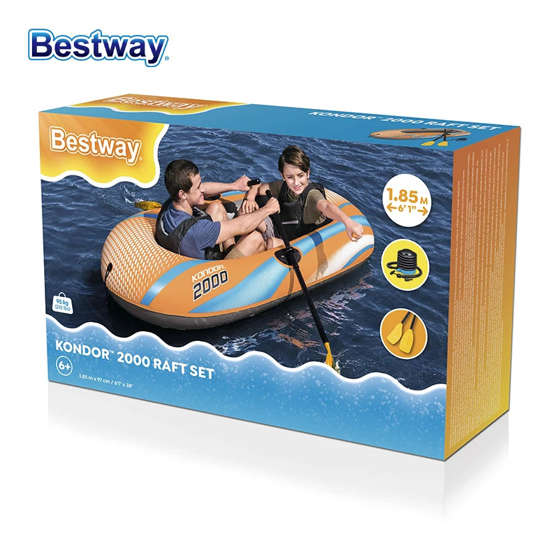 Heavy Duty Inflatable Kayak 1-3 Person PVC Raft