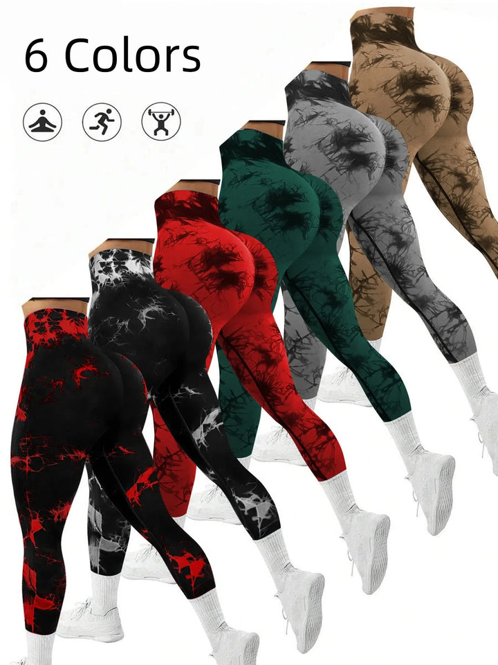 Seamless Tie-Dye Yoga Leggings