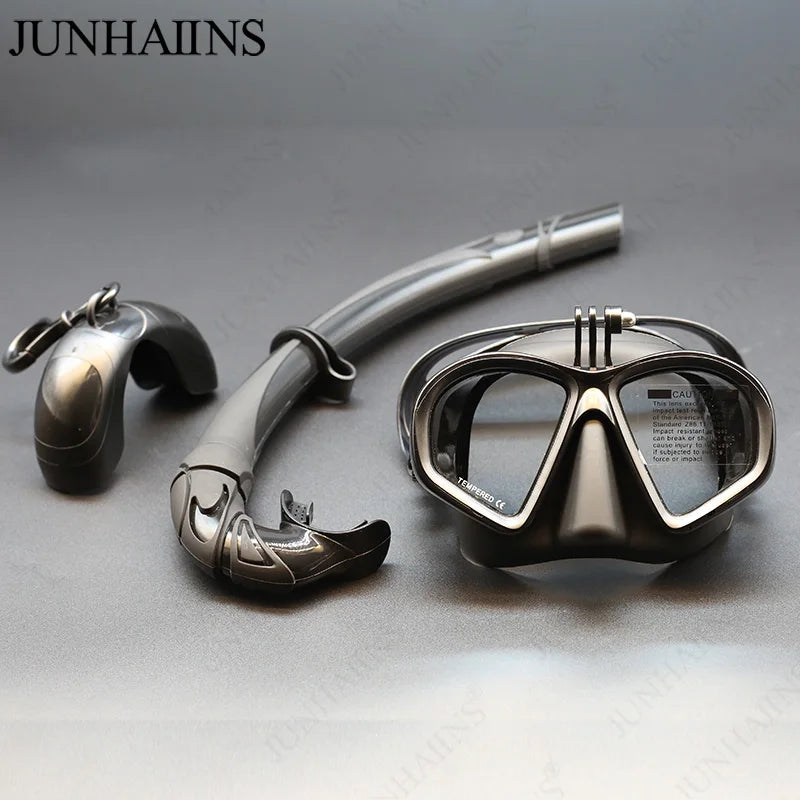 Wet GoPro Mount Freedive Mask – Low Volume Snorkel Set