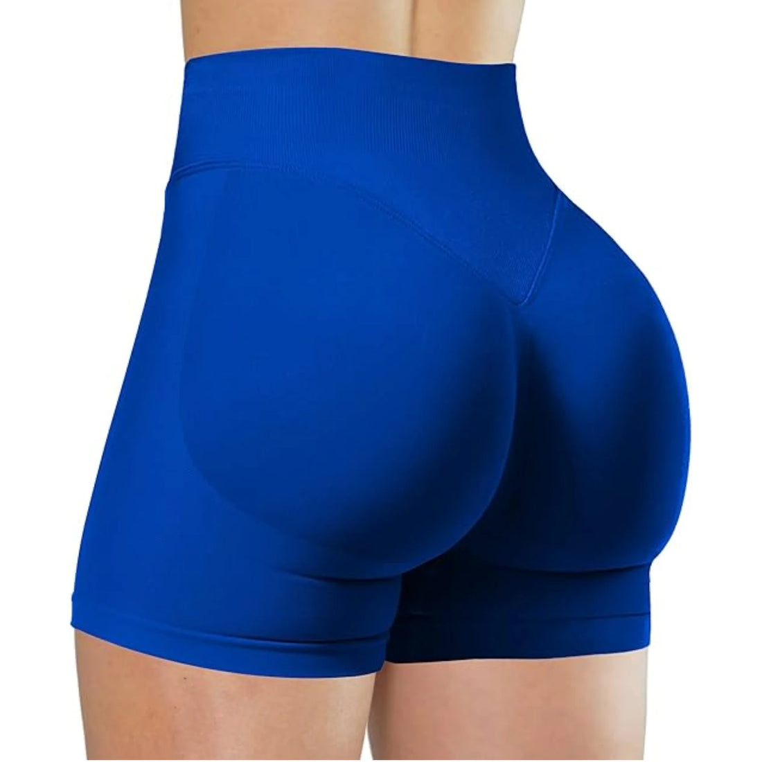 High-Waisted Summer Yoga Shorts – Solid Color Fitness Leggings