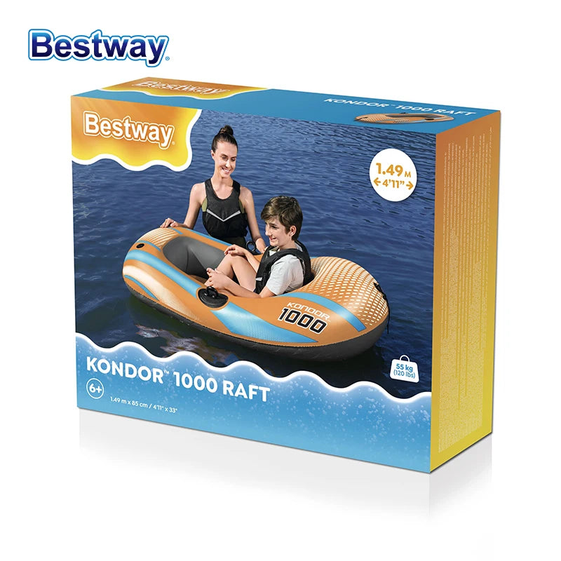 Heavy Duty Inflatable Kayak 1-3 Person PVC Raft