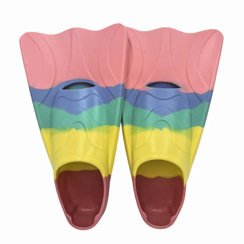 Silicone Short Blade Swim Fins – Snorkeling & Training Flippers