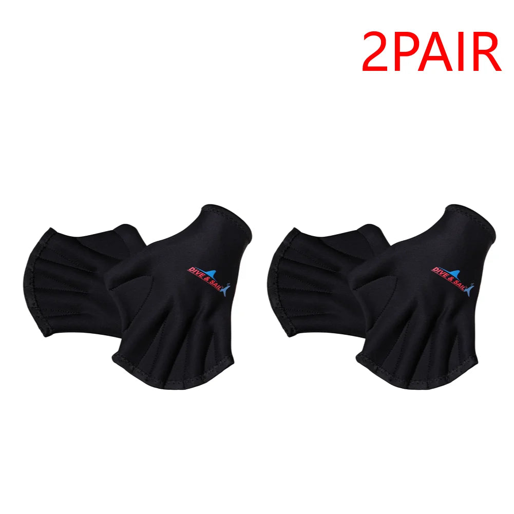 Webbed Diving & Swimming Gloves – Hand Paddle Training Accessories