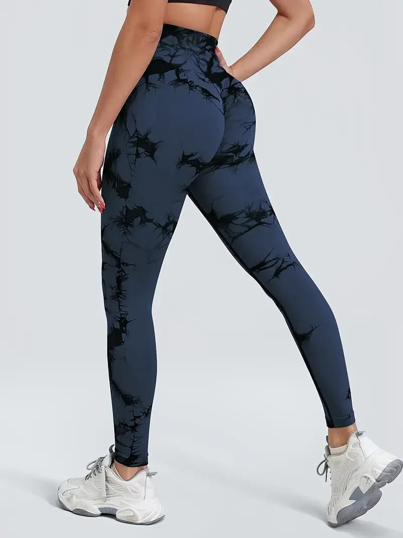 Seamless Tie-Dye Yoga Leggings